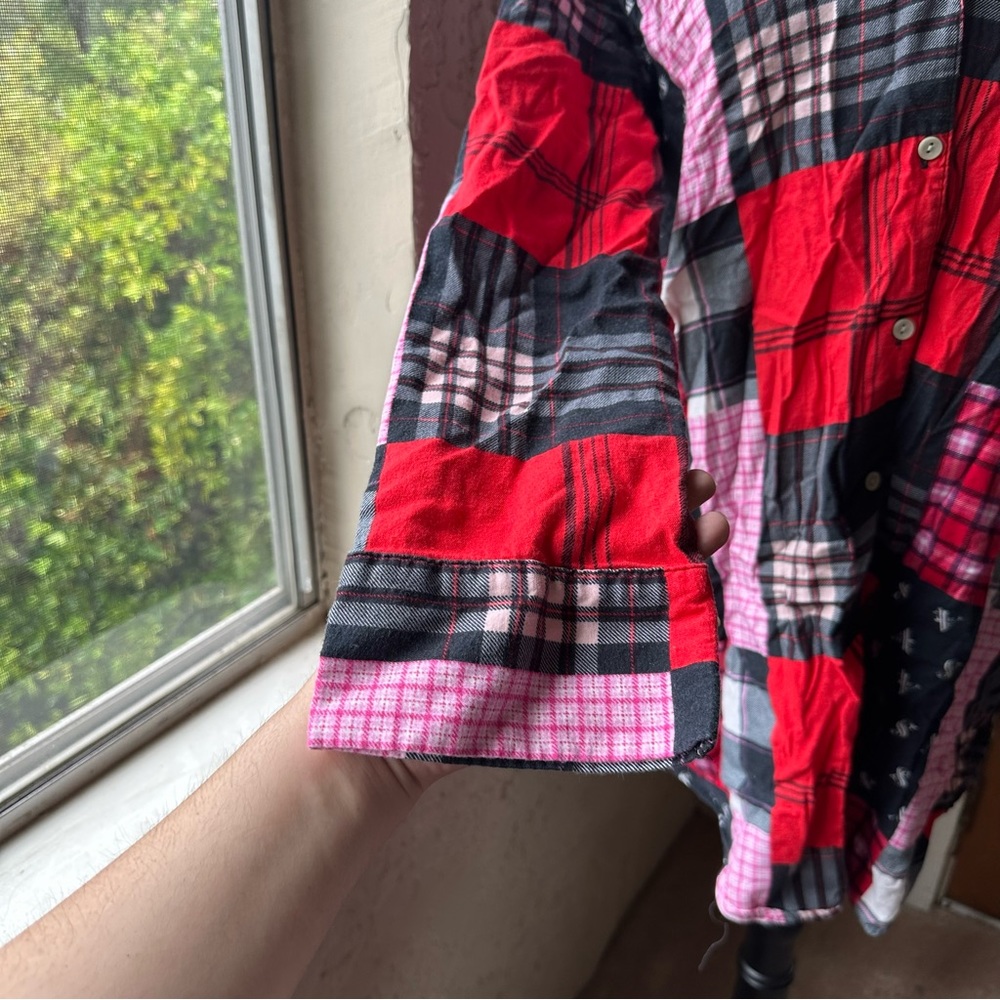 Victorias Secret Vs Patchwork Button Down Long Sl… - image 4